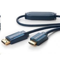 ClickTronic HQ OFC kabel DisplayPort - HDMI typ A, zlacené kon., 3D, M/M, 10m