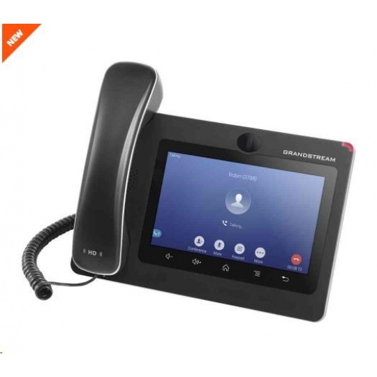 Grandstream GXV3370 [IP video-telefon s Androidem 7.0, PoE+, WiFi, 7" dotykové LCD, mini HDMI, SD card slot, USB]