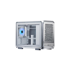 Cooler Master case MasterFrame 400 Mesh Silver, mATX, Průhledná bočnice, 1x 120 mm ARGB Fan, Střibrná