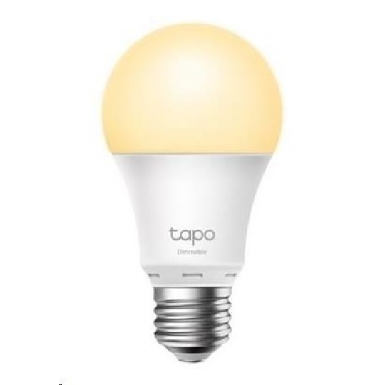 TP-Link Tapo L510E chytrá WiFi stmívatelná LED žárovka (bílá,2700K,806lm,2,4GHz,E27)