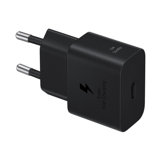 BAZAR - Power adapter Samsung Black, EU - Poškozený obal (Komplet)