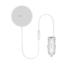 Baseus CW01 magnetický držák s bezdrátovým nabíjením (do ventilační mřížky) 15W+25W, bílá Baseus CW01 magnetický držák s bezdrátovým nabíjením (do ventilační mřížky) 15W+25W, bílá