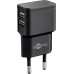 goobay Napájecí a nabíjecí adaptér 230V na 2x USB, max.2,4A, černý