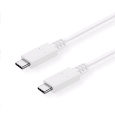 C-TECH kabel USB 3.2, Type-C (CM/CM), PD 100W, 20Gbps, 1m, bílý