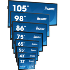 iiyama ProLite TE6512MIS-B4AG , 165 cm (65''), PureTouch-IR, 4K, USB, USB-C, Ethernet, Wi-Fi, kit (USB), black