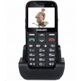 EVOLVEO EasyPhone XG, mobilní telefon pro seniory s nabíjecím stojánkem, černá