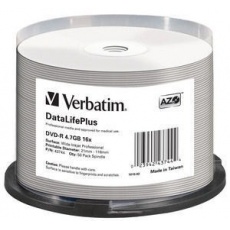 VERBATIM DVD-R(50-Pack)Spindle/Printable/16x/4.7GB/WIDE PRINTABLE SURFACE NON-ID