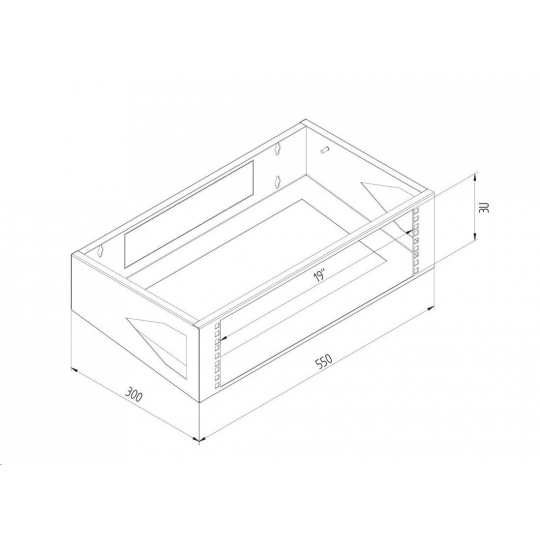 TRITON 19" nástěnný rám 6U, hloubka 300mm