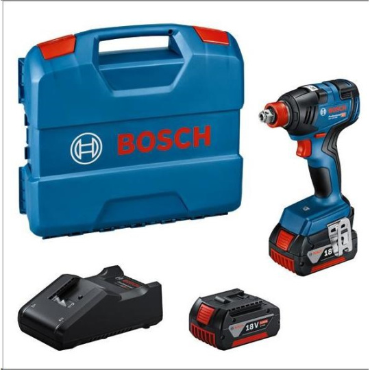 Bosch GDX 18V-200 Akumulátorový rázový utahovák, 2x akumulátor, 1x nabíječka a kufřík