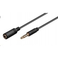 PREMIUMCORD Kabel Jack 3,5mm 4 pinový M/F 2m pro Apple iPhone, iPad, iPod