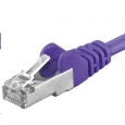 PREMIUMCORD Patch kabel CAT6a S-FTP, RJ45-RJ45, AWG 26/7 3m fialová