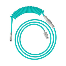 HyperX USB-C Coiled Cable Light Green-White - Příslušenství ke klávesnici HyperX USB-C Coiled Cable Light Green-White - Příslušenství ke klávesnici
