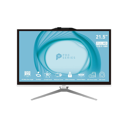 MSI PC AIO PRO AP222T (PRO AP222T 14MA-663XEU), i3-14100, 21.5" FHD, Anti-Glare, Touch, 16GB, 512GB SSD, NoOS, Black
