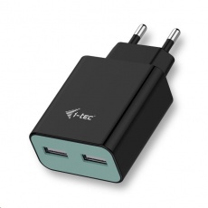 i-tec USB Power Charger 2 Port 2.4A - USB nabíječka - černá