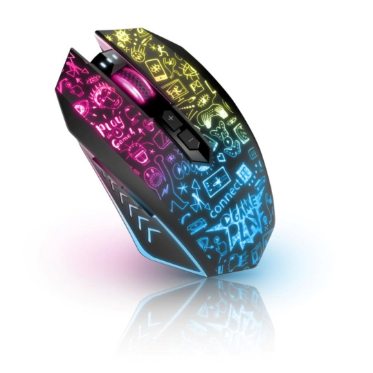 CONNECT IT DOODLE 2 PRO Herní myš, bezdrátová, černá