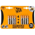 JCB SUPER alkalická baterie LR03, blistr 8 ks