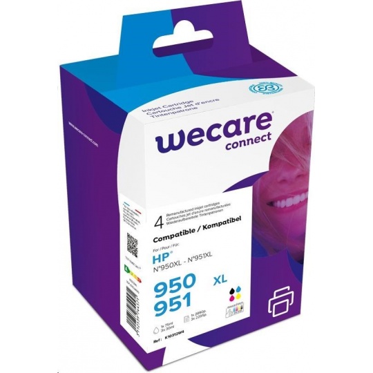 WECARE ARMOR cartridge pro HP Officejet Pro 8100, 8600, 1B+1C+1M+1Y, 1x75/3x30ml, 1x2890p/3x2295p (C2P43AE/950XL/951XL)