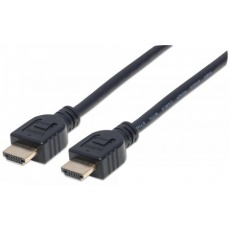 MANHATTAN kabel In-wall CL3 High Speed HDMI s Ethernetem, HEC, ARC, 3D, 4K, stíněný, 2m, Black