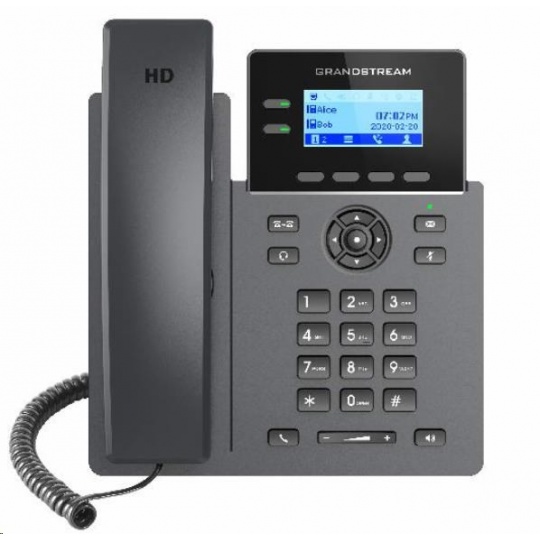 Grandstream GRP2602W [VoIP telefon - 2.21" 132 x 48 grafický,  4x SIP účet, 2x RJ45 10/100 Mbps, PoE]