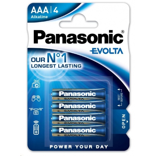 PANASONIC Alkalické baterie EVOLTA Platinum LR03EGE/4BP AAA 1,5V (Blistr 4ks)