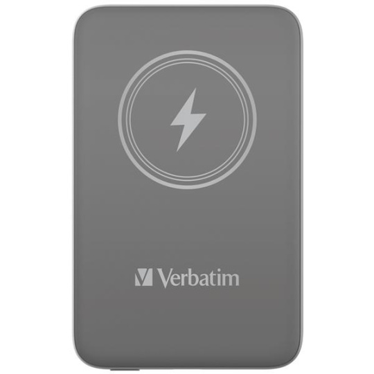 VERBATIM Powerbanka Charge 'n' Go, Magnetická, 10000 mAh, USB-C, Šedá