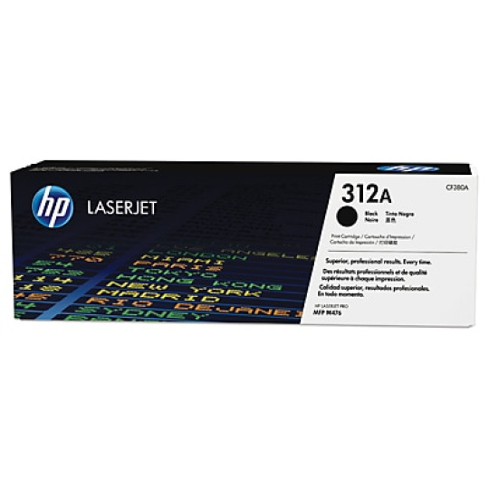 HP 312A Black LJ Toner Cart, CF380A (2,280 pages)