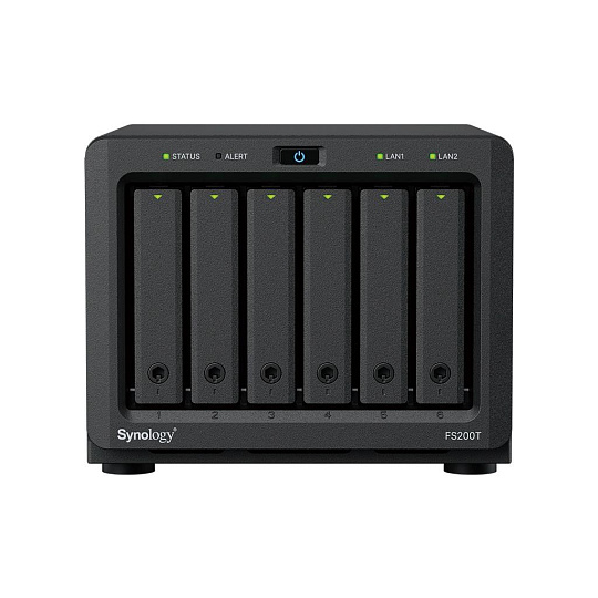 Synology FS200T FlashStation (4C/CeleronJ4125/2-2,7GHz/4GBRAM/6xSATA/2xUSB3.2/1x2,5GbE/1xGbE)