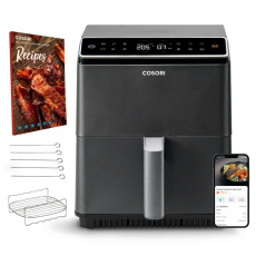 BAZAR - Cosori Dual Blaze 6.4L SMART horkovzdušná fritéza + 5x špíz a gril. rošt, black - Rozbaleno (Komplet) BAZAR - Cosori Dual Blaze 6.4L SMART horkovzdušná fritéza + 5x špíz a gril. rošt, black - Rozbaleno (Komplet)