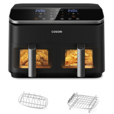 Cosori Dual Basket horkovzdušná fritéza 8.5l + 5x špíz a rošt Cosori Dual Basket horkovzdušná fritéza 8.5l + 5x špíz a rošt