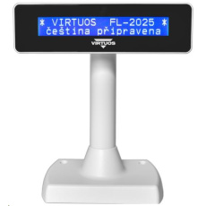 Virtuos zákaznický displej Virtuos FL-2025MB 2x20, RS232, bílý Virtuos zákaznický displej Virtuos FL-2025MB 2x20, RS232, bílý