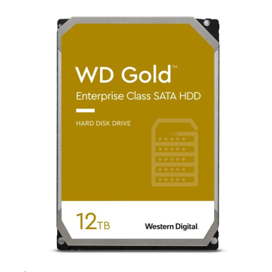 Bazar WD GOLD WD122KRYZ 12TB, SATA III 3.5", 512MB 7200RPM, 255MB/s, CMR, Enterprise rozbaleno