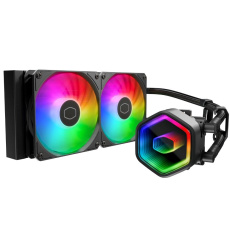 Cooler Master vodní chladič MasterLiquid 240 Core II, 2x120mm, LGA1851, AM5, černá Cooler Master vodní chladič MasterLiquid 240 Core II, 2x120mm, LGA1851, AM5, černá
